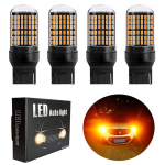 Aokyoung T20 LED Posūkio signalas T20 LED, Vieno gintaro spalvos, Oranžinis, Gnybtinis pagrindas, 7440 W21W, T20 Single 7440 W21W oranžinė