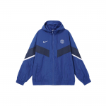 Nike Striukė su gobtuvu su užtrauktuku su prekės ženklo logotipo spausdinimu ilgomis rankovėmis Vyri&scaron;ki vir&scaron;utiniai drabužiai Vintažinės mėlynos spalvos DN3081-417 XL