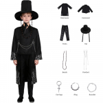 Anime Demonų Medžiotojas Saja Berniukas Jinu Cosplay Kostiumas Kpop Grupės Dainavimas Korėjieti&scaron;ko Stiliaus Vyri&scaron;kas Kostiumas Skrybėlė Juodas Y2K Gotikinis Helovinas Kpop Cos 110