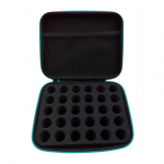 H&K Store 30/60 lizdų 5/10/15 ml ne&scaron;iojamas smūgiams atsparus salono eterinių aliejų laikymo dėžutės dėklas 30 Slots for 10ml mėlyna