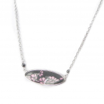 Altesse [I2918] - Collier argent 'Obao' noir rose