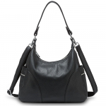 Zency 100 % natūralios odos mados moteri&scaron;kos rankinės Auk&scaron;tos kokybės Hobos Elegant Lady Tote Rankinė Juoda Pilka Crossbody Krep&scaron;iai juoda