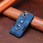 Pir&scaron;to žiedo kortelės lizdo telefono dangtelio odinis dėklas, skirtas &bdquo;iPhone 14 Pro Max 15 11 12 13 14 Plus 14Pro iPhone 14 iPhone 13&ldquo; matinis dėklas for iphone 12 mėlyna