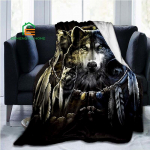 Dreamcatcher vilko flanelinė antklodė &scaron;ilta antklodė namams, i&scaron;kylai, kelionėms, lėktuvui, biurui ir suaugusiems, vaikams, pagyvenusiems žmonėms 5 dydžiai 130cm x 150cm