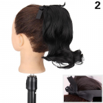 &bdquo;Miss Wig&ldquo; sintetinis trumpas banguotas kaspinas, prisegamas į uodegą, prisegami plaukai, natūralus ponio uodegos perukas moterims kasdieniniam naudojimui 30cm