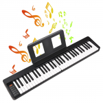61 klavi&scaron;o sulankstomas elektroninis fortepijonas, daugiafunkcis elektroninis vargonas, 61 klavi&scaron;ų jautri pianino klaviatūra