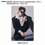 ATEEZ 10-asis mini albumas Golden Hour 1 dalis POCAALBUM Fotokortelė QR Vaizdo kortelė KPOP Mingi - Image Card