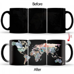 Pinigų žemėlapio puodelis BSKT-111 Keramikiniai puodeliai Kavos puodeliai Personalizuotos dovanos Spalvą keičiantis kavos puodelis Anime gėrimų indai Sublimaciniai ruo&scaron;iniai 350ml