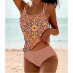 Naujas vasarinis maudymosi kostiumėlis bikini komplektas Seksualus ra&scaron;tas Auk&scaron;tu liemeniu Bikini 2 dalių komplektas Moteri&scaron;kas atskiras maudymosi kostiumėlis Atvira nugara Paplūdimio bikini XL oranžinė