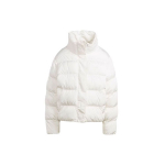 Adidas Originals Trefoil vegani&scaron;ka pūkinė striukė su stovinčia apykakle ir ilgomis rankovėmis moteri&scaron;ki vir&scaron;utiniai drabužiai Balta IJ8236 XL