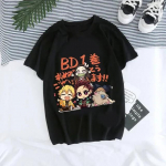 Moteri&scaron;ki mar&scaron;kinėliai Kaus Grafis Anime Demon Slayer Unisex Tanjirou Kamado Kaus Wanita Kimetsu No Yaiba Nezuko Kaus Wanita S