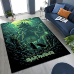 3D Geležinių Merginų Muzikos Grupės Meninis Kilimas-Takelis Miegamajam Svetainei Sofai Namų Durų Takelis Dekoras, Didelis Vaikams Neslystantis Grindų Takelis 60x90cm( 23x35in )