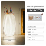 Ne&scaron;iojamas LED &scaron;viečiantis ledo kibiras Bluetooth garsiakalbis