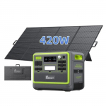 Ne&scaron;iojamas elektrinis generatorius - FOSSIBOT - F2400 - 2400W - 2048Wh - Saulės energija 420W žalia