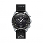 Swatch Omega Bendradarbiavimo Kvarcinis Laikrodis Augalinės Kilmės Keraminis Vyri&scaron;kas Laikrodis 42mm Juodas Ciferblatas Bio-Keraminis Korpusas Nailoninis Dirželis Vyri&scaron;ki laikrodžiai SO33M100 Black Dial