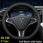Vairo dangtelis Tesla Model 3 Y S X Nappa odos 4 sezonams 36-39 cm skersmens Juodas Automobilio interjero aksesuaras 2017-2024