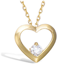 Les Tr&eacute;sors De Lily [L4590] - Collier Plaqu&eacute;-Or 'Love' blanc dor&eacute; - 13x12 mm