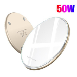 NAUJAS 50 W &bdquo;Qi&ldquo; belaidis įkroviklis greito įkrovimo padėklas, skirtas visiems Qi standartiniams &bdquo;iPhone&ldquo; &bdquo;Samsung Huawei Xiaomi&ldquo; Android mobiliesiems telefonams 50W FAST Charging