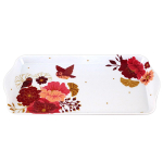 Les Tr&eacute;sors De Lily [A3335] - Plateau &agrave; cake m&eacute;lamine 'Osaka' rouge rose blanc - 30x15 cm ry&scaron;kiai rožinė