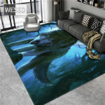 Vilko kilimas 3D gyvūnų grindų kilimėlis vonios kambariui didelis flanelinis kilimas svetainės miegamojo baldams kilimėlis poilsio kilimas prie lovos 120x180cm 1pcs