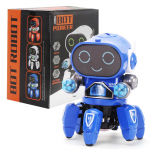 &Scaron;okiantis robotas žaislas elektrinis animacinis filmas &Scaron;e&scaron;ių nagų robotas &scaron;okantis muzika Lengva vaikams berniukui mergaitei žaislas dovana 1pc mėlyna
