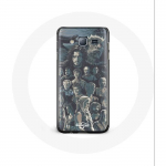 Coque pour Samsung Galaxy J5 Game of Thrones Saison 8 Le Tr&ocirc;ne de Fer Affiche Personnages Fond Gris