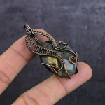 Labradorite Gemstone Handmade Copper Wire Wrap Jewelry Pendant 2.36 j3m07
