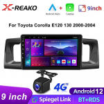 Android automobilinis radijas Toyota Corolla E120 2000-2004 Multimedia vaizdo grotuvas Navigacija GPS stereo Carplay Auto 4G pagrindinis įrenginys 2din 8 core 4GB+64GB