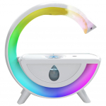 Antigravitacinis oro drėkintuvas difuzorius Kūrybinis aromaterapinis vandens la&scaron;elis RGB stalo lempa naktinė &scaron;viesa biuro miegamajam balta