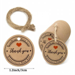 100pcs tag +20 meter rope handmade self hanging tag. Thank you for celebrating with us. Tags Gift Baking, Packaging Decoration