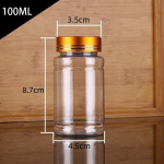 5 vnt. 200 ml plastikinis butelis su metaliniu dangteliu Skaidrus plastikas Džiovintų vaisių butelis su dangteliu Tu&scaron;čias butelis Sandarus butelis Stiklainis