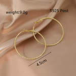 Geometriniai metaliniai lankiniai auskarai moterims, papuo&scaron;alų dovana, raižyti dantukai, apvalūs auskarai, madingi, perdėti, i&scaron;skirtiniai auskarai