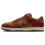 Nike Dunk Low SB Tamsiai Raudonos Komandinės Alyvuogių Spalvos Unisex Sportbačiai Bordo-Crush Parachuto-Smėlio Spalvos Armijos-Tamsiai Mėlynos HQ1625-600 44.5