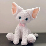 40 cm garbanoto kailio modeliavimo pliu&scaron;inis žaislas katės didelės ausys Itin mink&scaron;ta subtili kūdikių patogi pagalvės pagalvė, skirta namų dekoravimui mergaičių dovanoms about 38-40cm