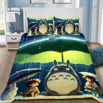 Anime antklodės užvalkalas, pagalvės užvalkalas, patalynės komplektas T-TotoroS Kawaii suaugusiems berniukams, mergaitėms, miegamojo dekoravimas, vaikams, viengulis, dvigulis, didelis dydis 140x210cm&set