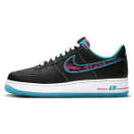 Nike Air Force 1 07 LV8 Miami Nights Vyri&scaron;ki sportbačiai Juodi &Scaron;viesiai Mėlyni-Fury Balti DD9183-001 42.5