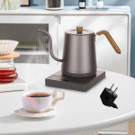 Electric Coffee Kettle 1000W Boiling Water for Camping Outdoor Picnic black pilka spalva