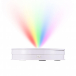 25cm 10 colių motorizuotas besisukantis vitrinos stovas su RGB ap&scaron;vietimu 360 laipsnių Besisukanti elektrinė fotografijos plok&scaron;telė balta