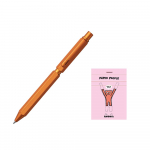 Rhodia Ra&scaron;iklis Tu&scaron;inukas su Dviem Spalvomis ir Mechaninis Aliuminio Korpusas su &Scaron;lifuotu Pavir&scaron;iumi Sukamas Apima RHODIA 11 Bloknotą Rhodia Daugiafunkcinis Script oranžinė