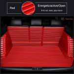 Individualizuotas Stripe 5D pilnai dengiantis automobilio bagažinės kilimėlis, skirtas BMW 3 serijos E46 E90 F30 F34 G20 automobilių priedų kilimui E90 2004-2013 raudona