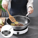 Nerūdijančio plieno &bdquo;Wok&ldquo; keptuvė, neprideganti kepimo indai, skirti dujinei viryklei Didelio na&scaron;umo mai&scaron;oma keptuvė virtuvės reikmenų priedai 54.00X32.00X8.50CM