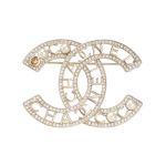 Chanel CC dvigubo C logotipo tu&scaron;čiaviduriai perliniai raidžių metalinis sagės užpildas, vyrams ir moterims, tos pačios stiliaus, poros, auksinė auksas