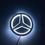 BENZ 9.5cm ABS LED Automobilio Galinės Bagažinės Emblema Ženklelis &Scaron;viesa Mercedes-Benz S Klasės a Klasės B Klasės C Klasės E GLA GLK ML GL GLC GLE - Galinis DV1 95cm gray