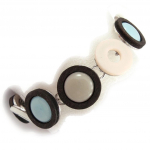 NOA [K0202] - Bracelet Cr&eacute;ateur 'Bora Bora' beige bleu ciel