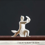 Keramikinės Tai Chi figūrėlės Biuro stalvir&scaron;io dekoravimo arbatos staliukas Baltas porcelianinis Zen papuo&scaron;alai Bonsai vazonai Amatai