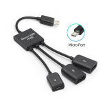 Fonken 3 prievadų C tipo USB adapteris OTG kabelis USB C 3.0 2.0 ki&scaron;tukinis USB mikro moteri&scaron;kas adapteris USB &scaron;akotuvas, skirtas Samsung Xiaomi Huawei Micro USB Interface
