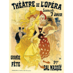 Les Tr&eacute;sors De Lily [A1203] - Plaque m&eacute;tal r&eacute;tro 'Jules Cheret' Th&eacute;atre de l'Op&eacute;ra - 40x30 cm