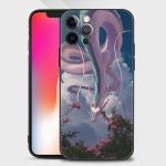 Telefono apvalkalas, skirtas iPhone 14 13 12 11 Pro Max Mini Xs Max Xr X 7 8 Plus 6s Mink&scaron;tas silikoninis dėklo dangtelis Fundas Anime Spirited Away For iPhone 6 6S Plus