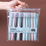 10 vnt/komplektas Natūralaus mink&scaron;to kailio dantų &scaron;epetėlis Mink&scaron;tų &scaron;erių dantų balinimas Macaron dantų &scaron;epetėliai Dantų burnos priežiūra su apsauginiu dangteliu