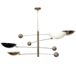 4 &scaron;viestuvų pakabinamas &scaron;viestuvas Modernus vidurio amžiaus neapdoroto žalvario Sputnik liustra &scaron;viestuvas